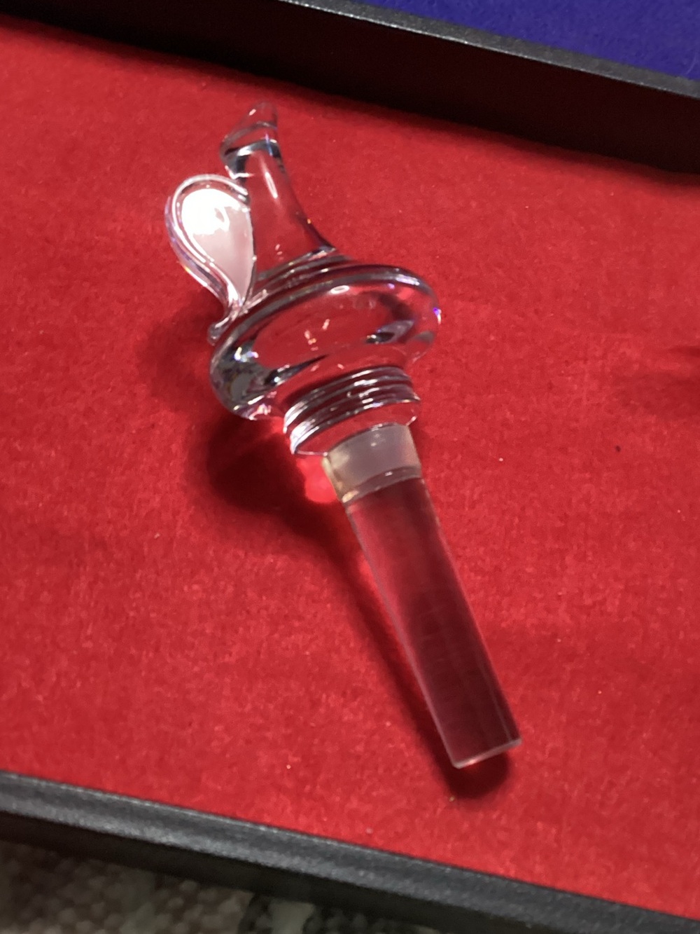 Rare Vintage Mikasa Crystal Decanter Bottle Stopper - Never Used - 6” tall -Gift